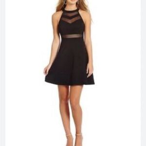 Juniors Emerald Sundae fit and flair little black dress NWT size L.